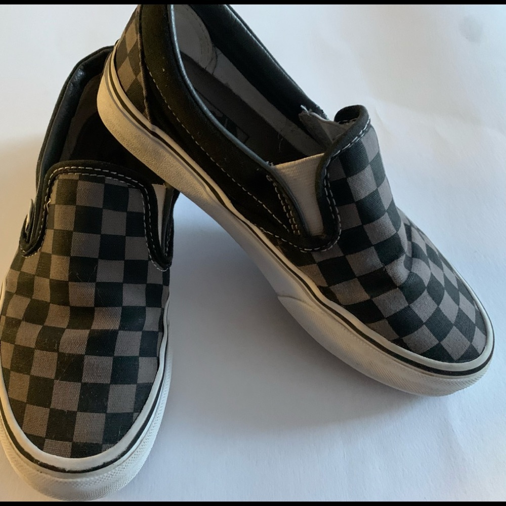 Boys VANS Checkered Slip-On Sneaker Skate Shoes 3 1/2 3.5